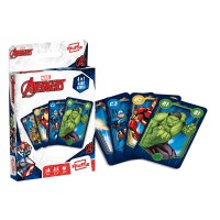 Set jocuri cu carti 4 in 1, Marvel Avengers, pentru 2-4 jucatori de peste 4 ani